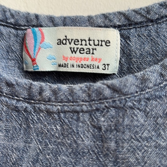 Adventure Way By Copper Key Denim Girls Dress -  Col: Blue Size: 3T - Picture 3 of 4